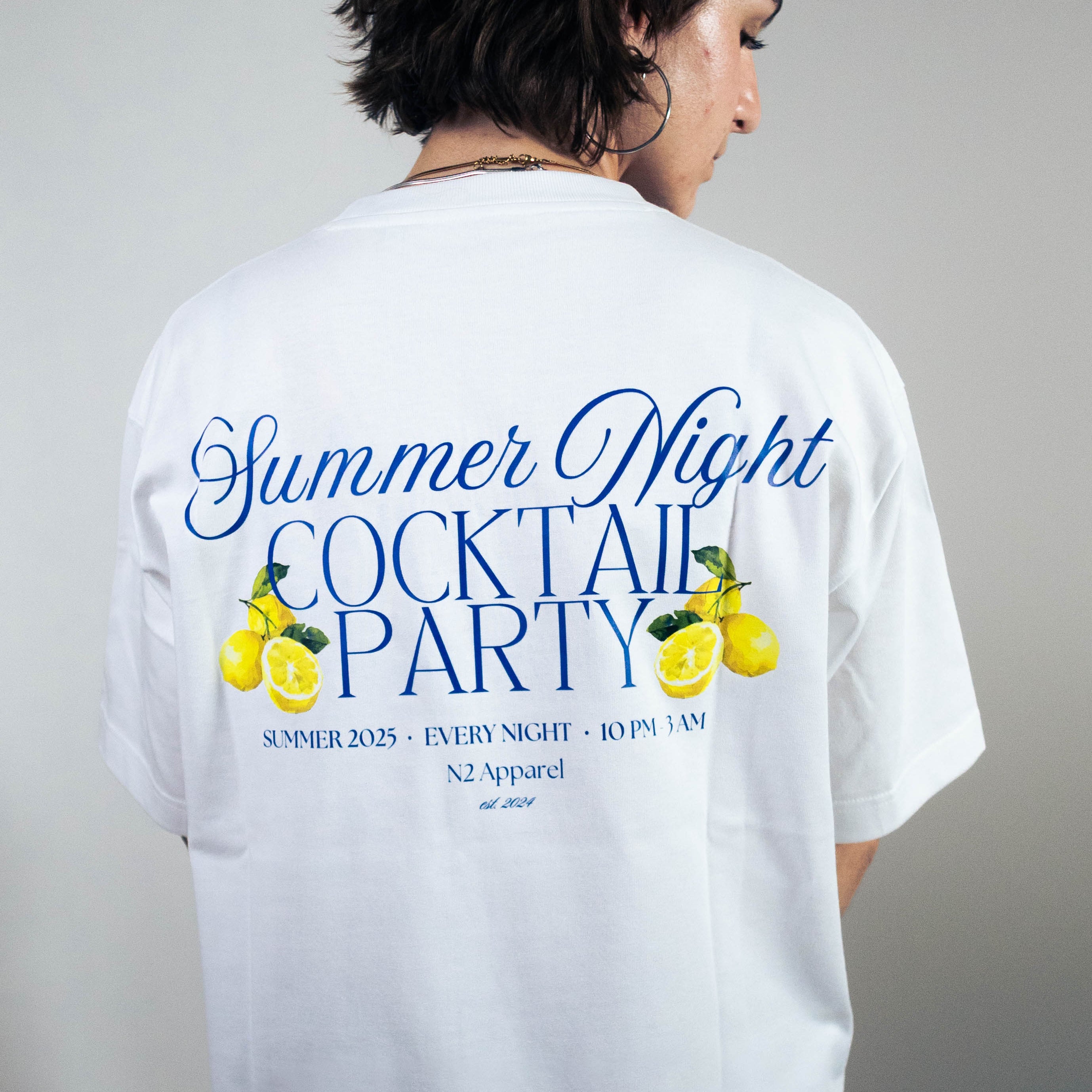 Summer night cocktail party oversized T-Shirt – N2 Apparel